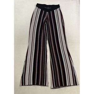 GUESS Wide Leg Palazzo Pants Women's Medium Boho Striped Heavyweight Flare Leg